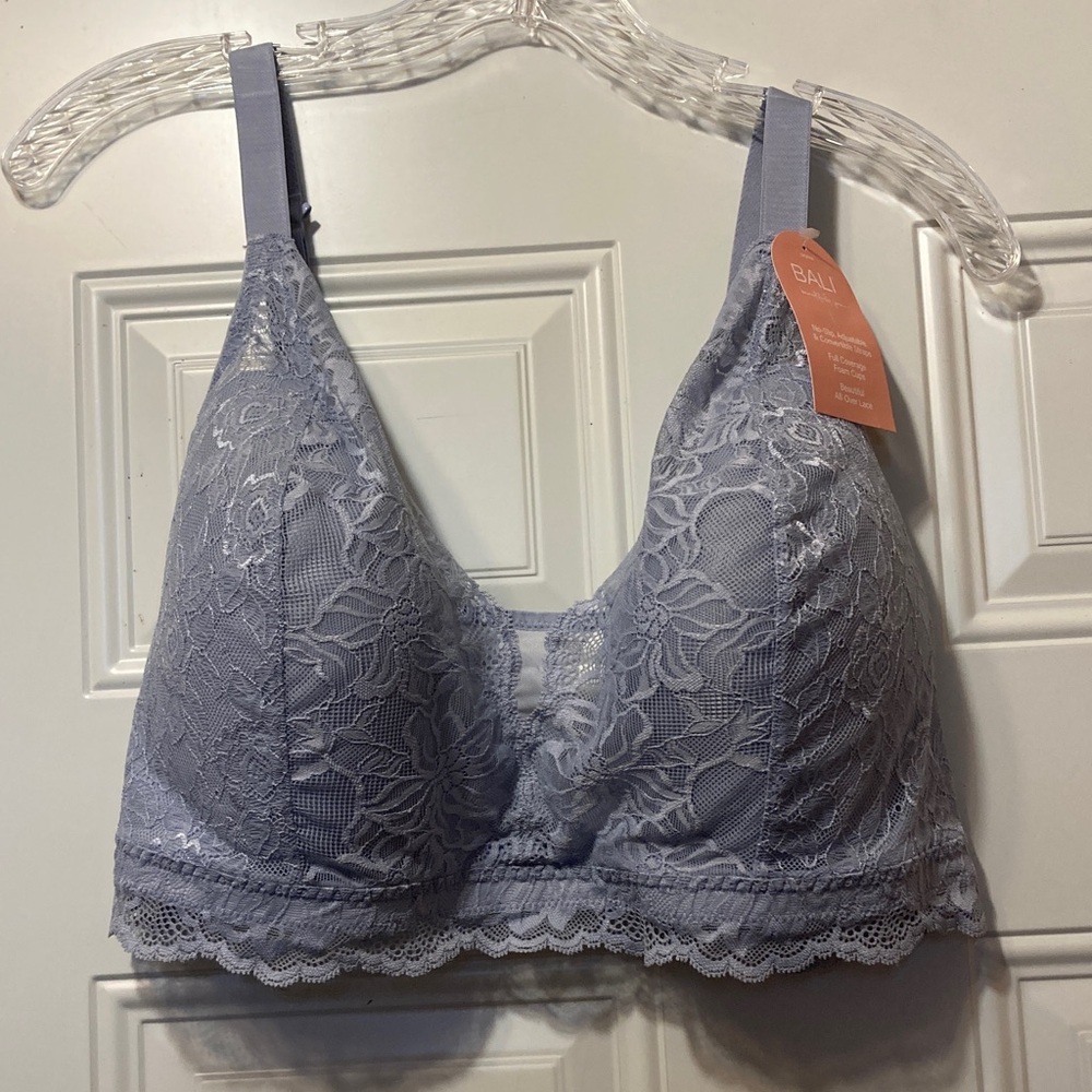 Bali Lace Wireless Bralette in Pale Lavender‎ 3XL NWT